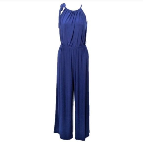 TIANA B. Halter Slinky Wide Leg Jumpsuit S - Picture 8 of 8